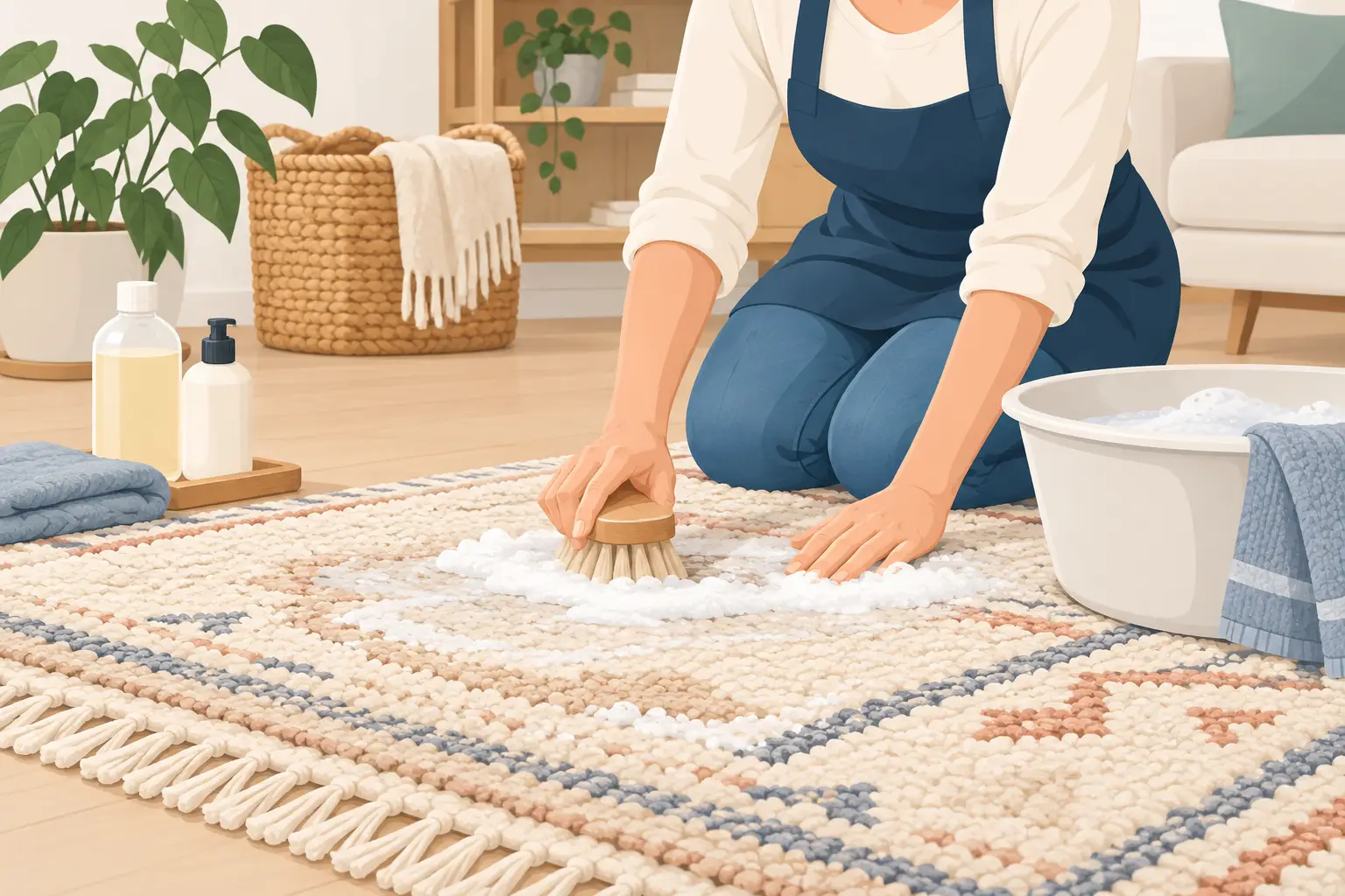 How to Hand Wash Wool Rugs Without Damage