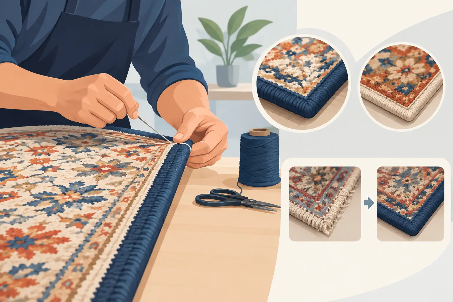 Rug Binding and Edging Repair That Preserves Value