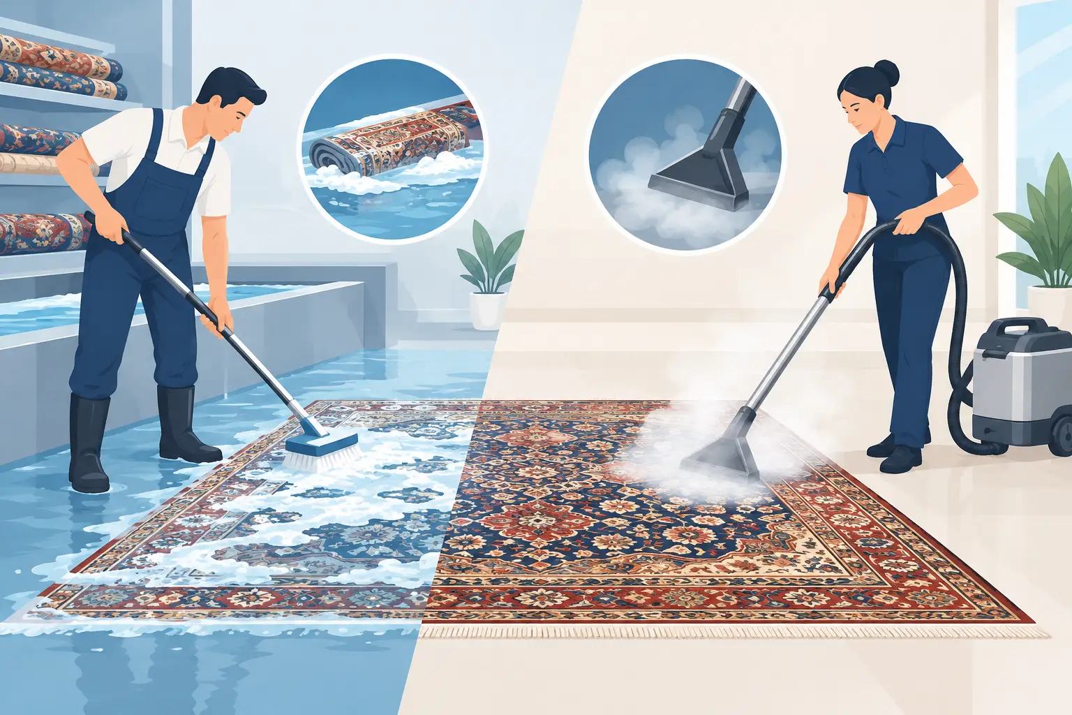 Rug Washing Versus Steam Cleaning for Fine Rugs